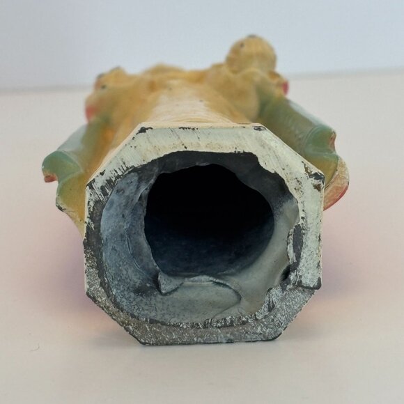 D C Overbagh Infant Of Prague Figurine Statue Catholic Statue Cast Metal 5" Vtg - Picture 15 of 16